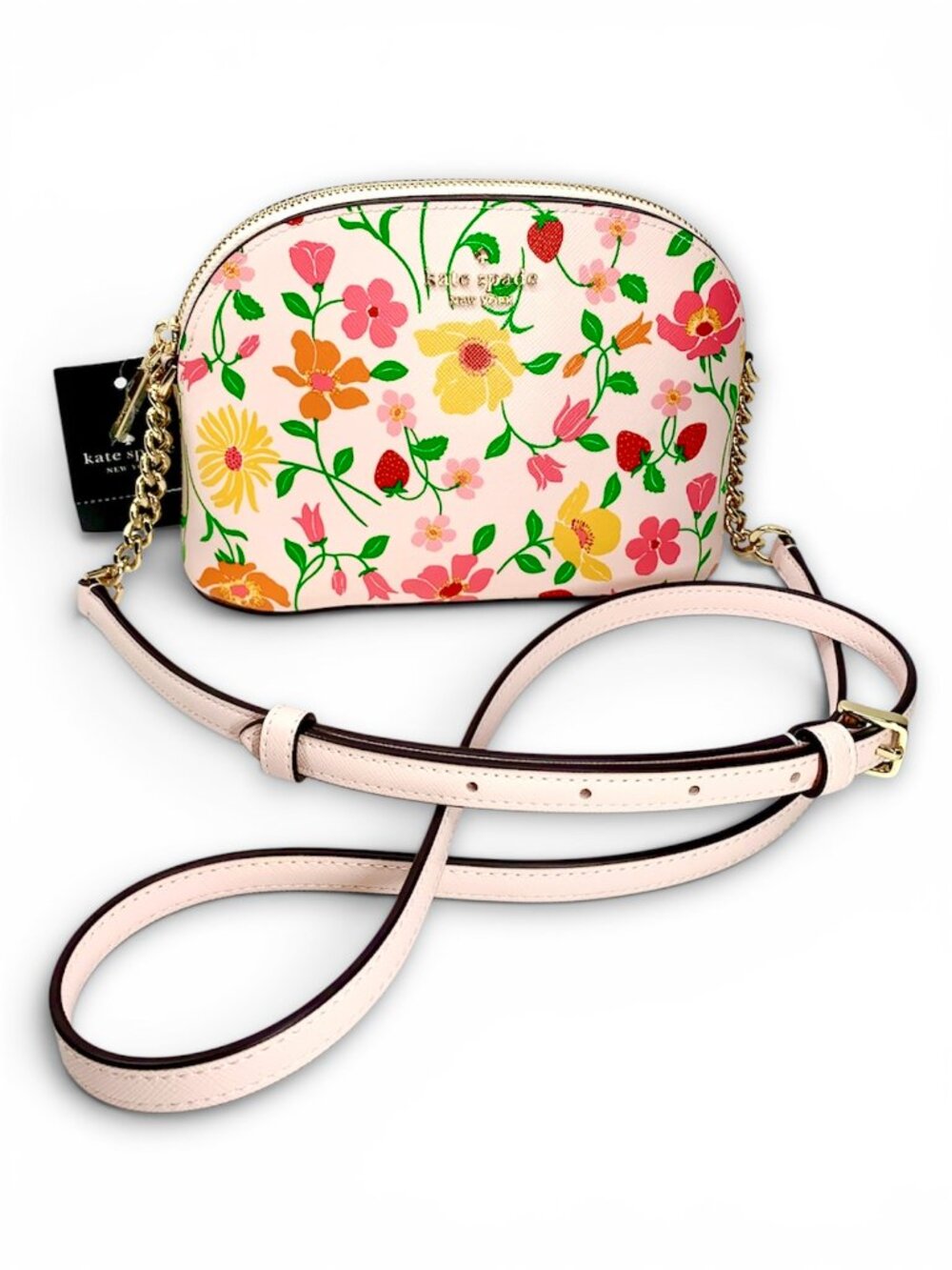 Kate Spade—Crossbody Bag (Spencer Small Dome)—Floral 'Strawberry Garden' *NWT*